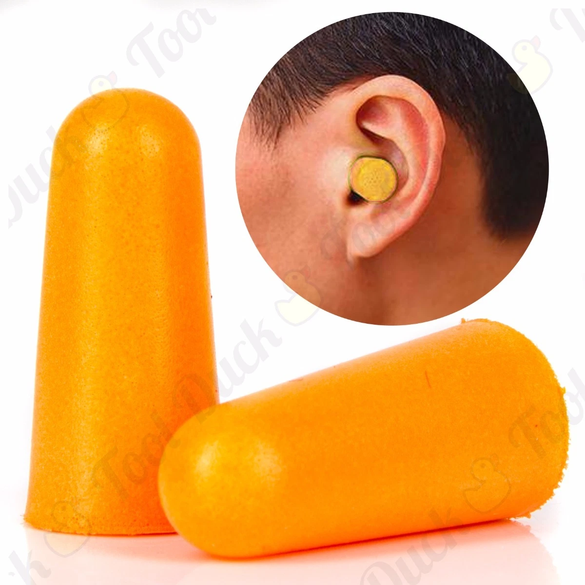 SILVERLINE NOISE REDUCING EAR PLUGS Orange Earplugs Hi Vis Workplace/DJ PPE  Set