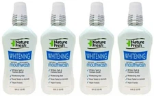 ( LOT 4 ) NatureFresh Whitening Natural Peppermint Mouthwash 18 FL oz Ea SEALED