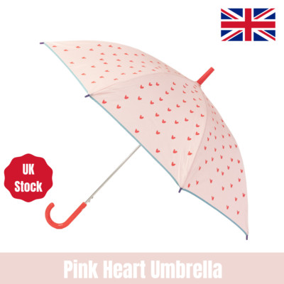 Regenschirm Mädchen rosa - Herzmuster