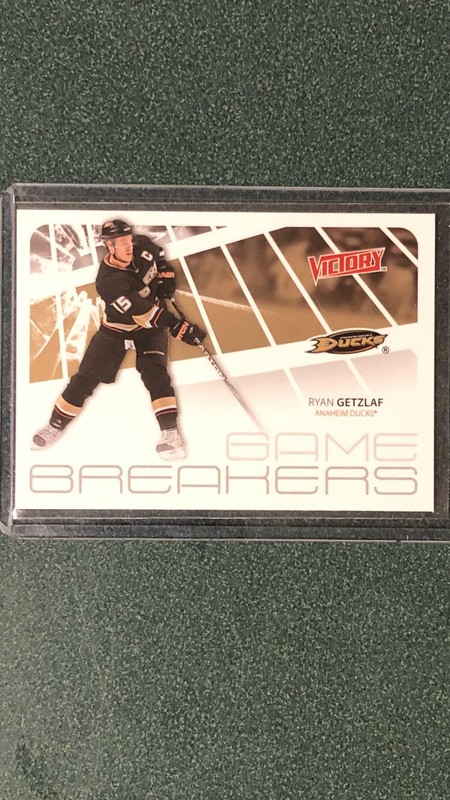 2011/12 UD Victory Game Breakers # GB-RG Ryan Getzlaf   Anaheim Ducks    Mint!!!