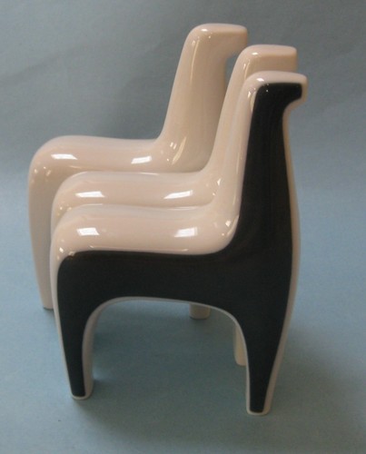 BING GRONDAHL B&G JORGENSEN 3 Blue HORSE FAMILY Group Modern Art Design FIGURINE - Picture 4 of 7