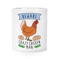 Beware VerrüCkte Huhn Mann Makeup Pinsel Bleistift Topf - Lustig