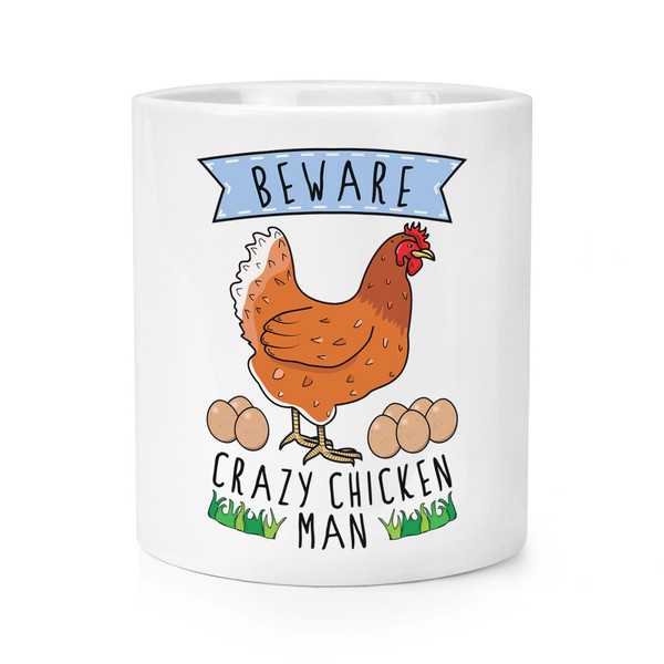 Beware VerrüCkte Huhn Mann Makeup Pinsel Bleistift Topf - Lustig-image