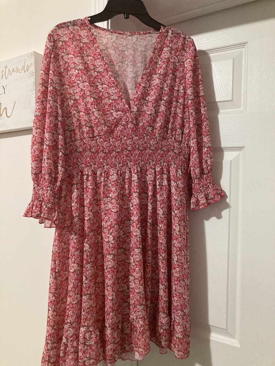 ebay hot pink dress Ladies XL Hollywood Romance