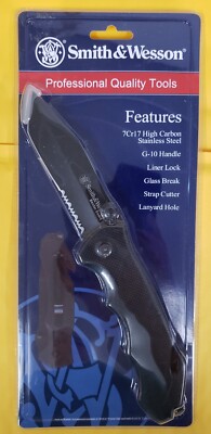 Smith and Wesson Tanto Border Guard Liner Lock (SWBG6TSCP)