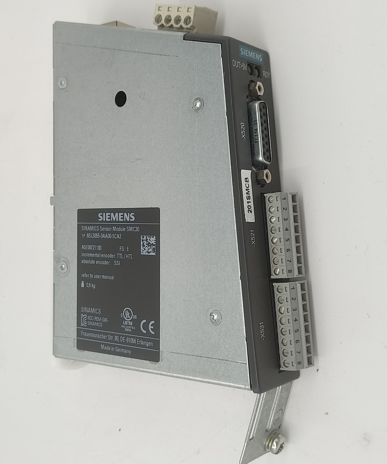 SIEMENS 6SL3055-0AA00-5CA2, SMC30 SINAMICS Sensor Module for Incremental Encoder