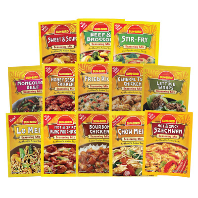 Sun Bird Variety Flavor Seasoning Mixes | Authentic Asian Taste | Mix & Match