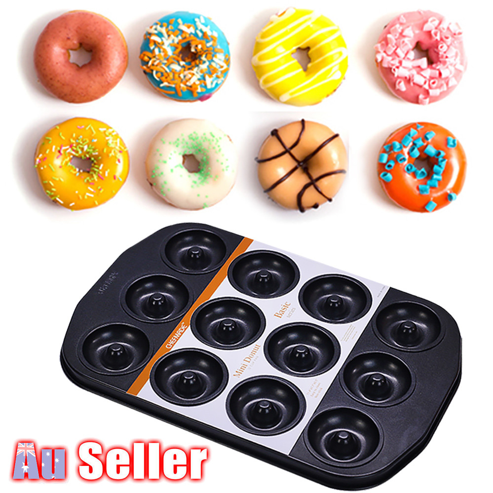 12 Cups Cake Baking Mould Donut Pan Cute Mini Donut Maker Doughnut