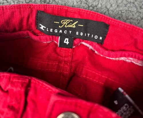 Jordan Craig Legacy 4T 4 Boys Jeans Red Distressed Ripped Holiday Edition Logo - Picture 6 of 12