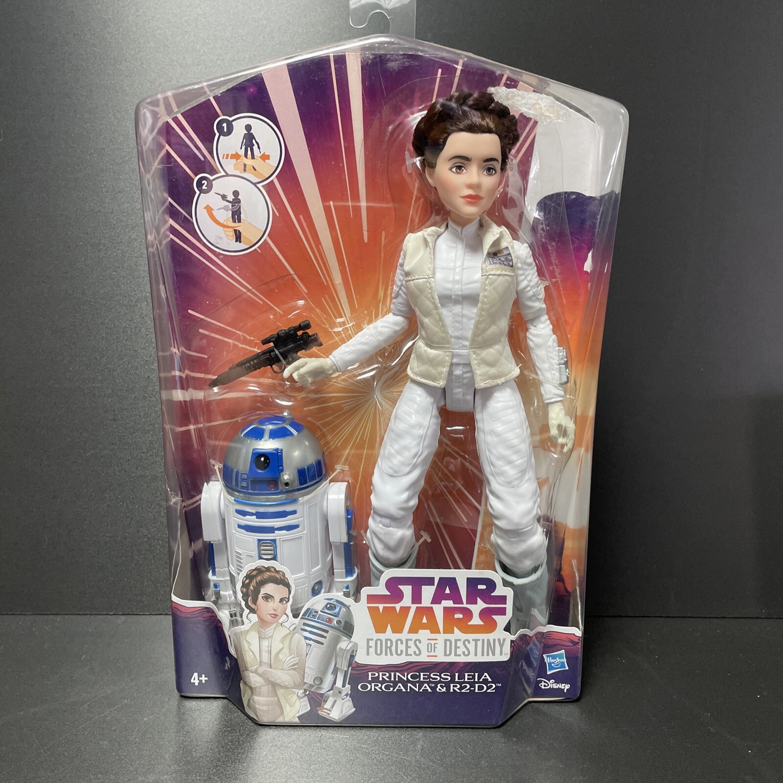 NEW BOX Habro Star Wars 11"" Princess Leia Organa and  R2-D2 ""Forces Of Destiny""