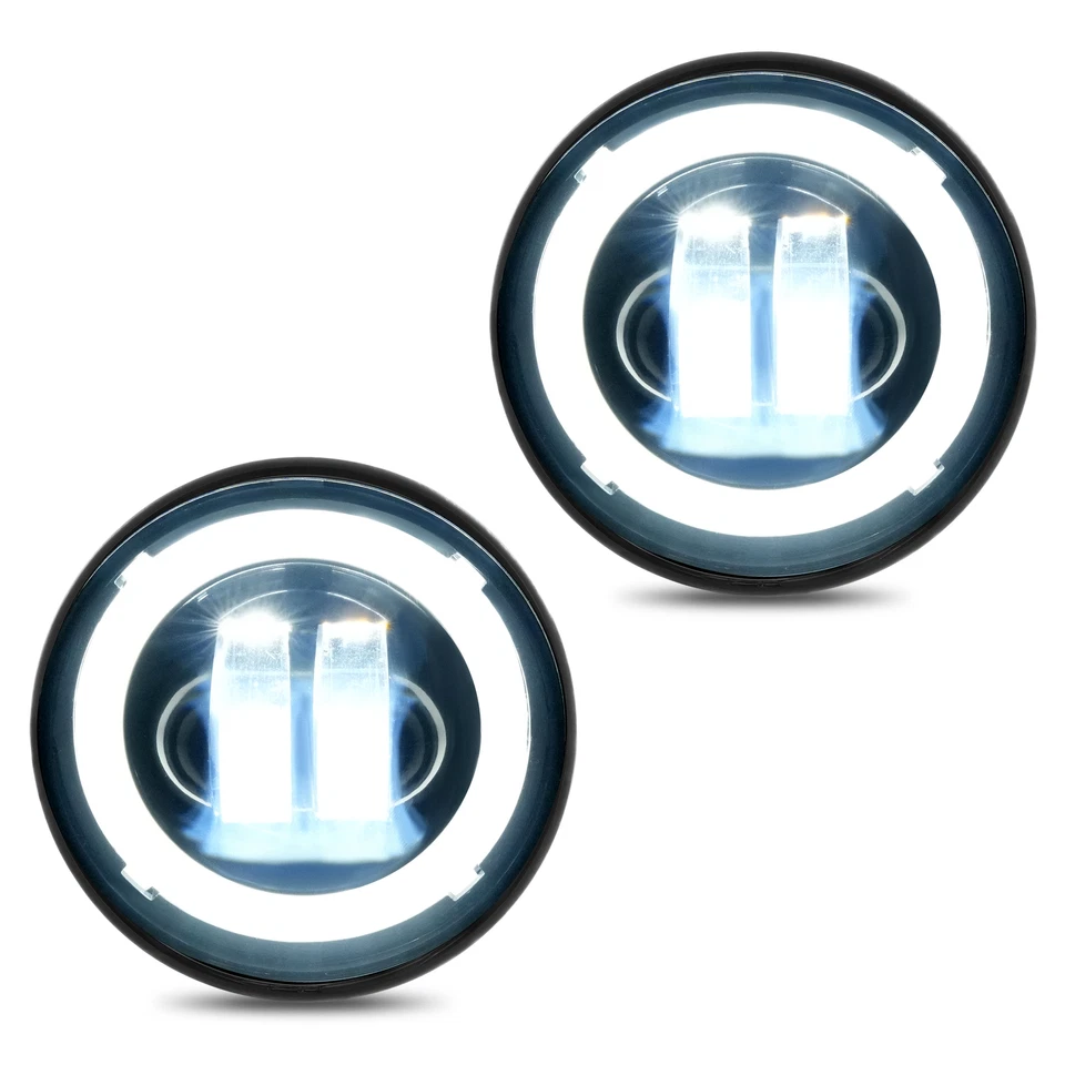 Luces antiniebla LED de 4,5" para Harley Road King 1994-up Street Glide Foto 4 de 4