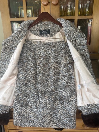Vintage Jules of Margate 2 Piece Suit Multi Color Tweed-Like Fabric S10 - Picture 4 of 11