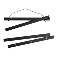 Posterleiste Schwarz 41 cm Posterschiene Magnet Bilderrahmen Holz Klemmschiene