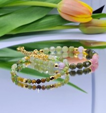 Tsavorit-grüner Granat Edelstein Armband-Set oder einzeln Positive Energie