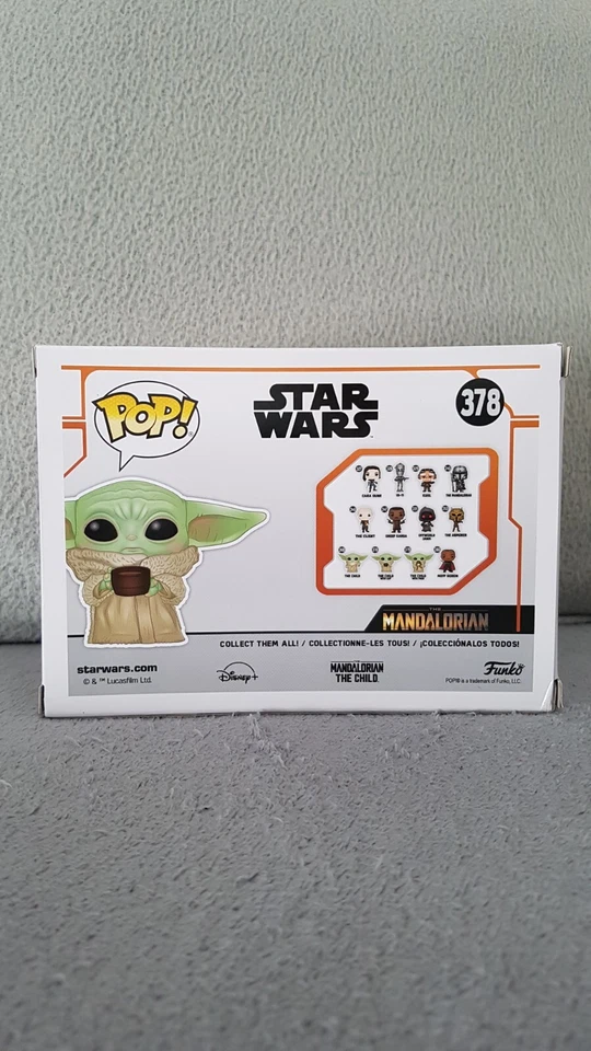 Funko Pop STAR WARS MANDALORIAN THE CHILD with cup n° 378 NEUF fermée - Photo 3/3