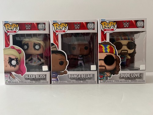 Funko Pop WWE Bundle Alexa Bliss #107 + Bianca Belair #108 + Dude Love #109 (x3) - Bild 1 von 6