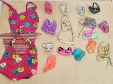 Vintage Barbie Swimsuit Lot 18 Pieces Assorted Played With Condition Need Clean