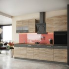 Küche ALINA mit Hochschrank 280 cm Küchenzeile Einbauküche Sonoma Eiche