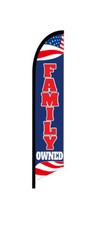 FAMILY OWNED DUPLEX PRINTED SWOOPER FEATHER FLAG BANNER SIGN KIT