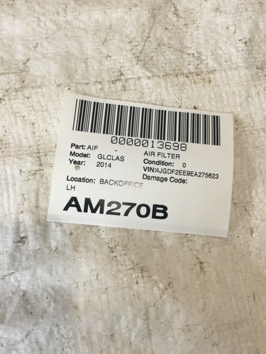 2014 Mercedes Benz GL350 Left Air Cleaner Filter Box OEM A6420942304 - Picture 8 of 8