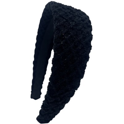 Authentic CHANEL CC Headband Black Velvet 22A Hair Accessory Authentic CHANEL CC Headband Black Velvet 22A Hair Accessory