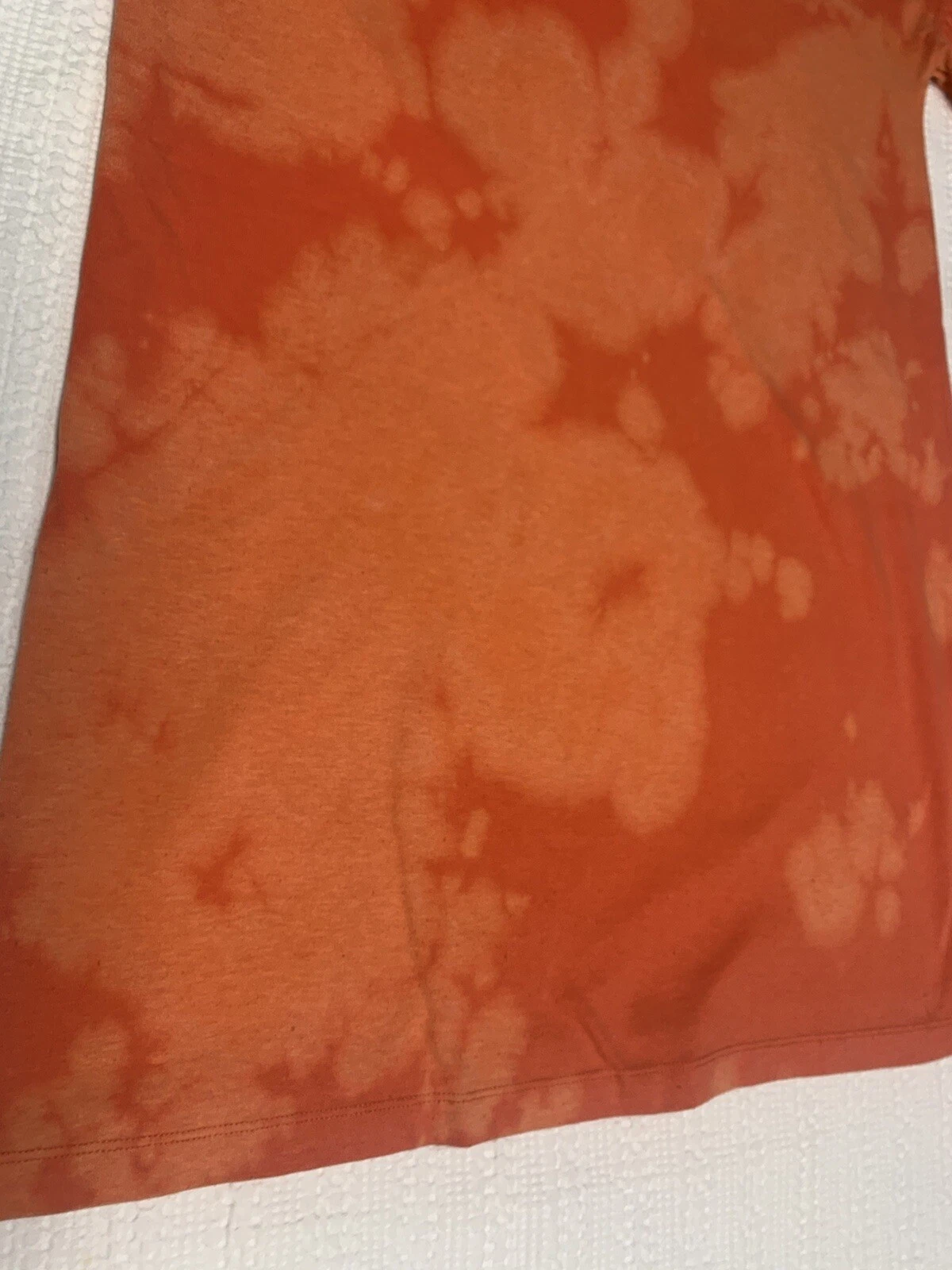 VETEMENTS Abito donna estivo in maglia arancione tinto a mano taglia media maniche arricciate riutilizzabile