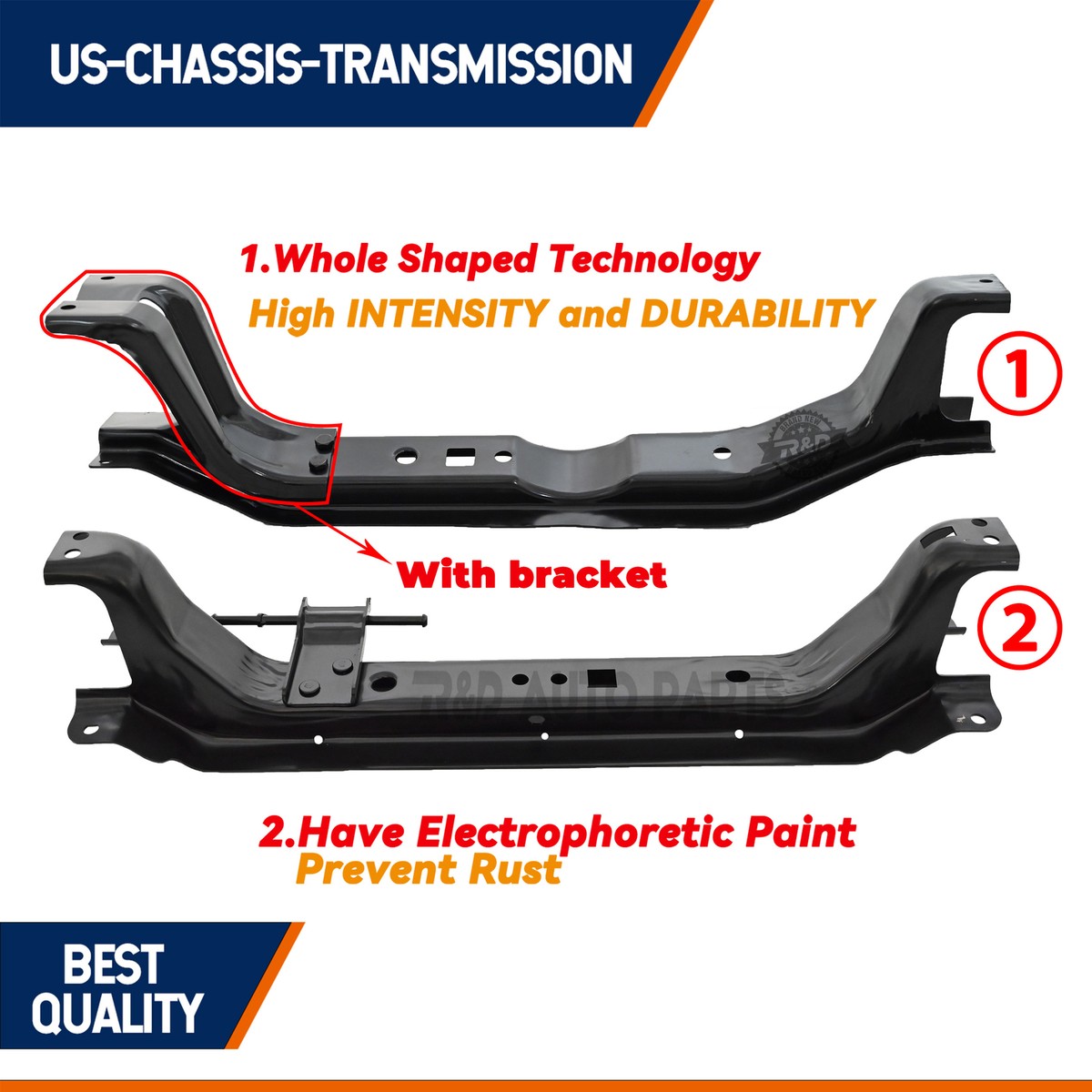 1998-2006 Ford Ranger Gas Tank Crossmember Subframe Front Back Set