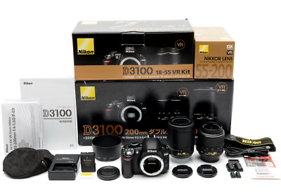 MINT In BOX] Nikon D3100 Digital Camera 18-55mm VR / 55-200mm VR