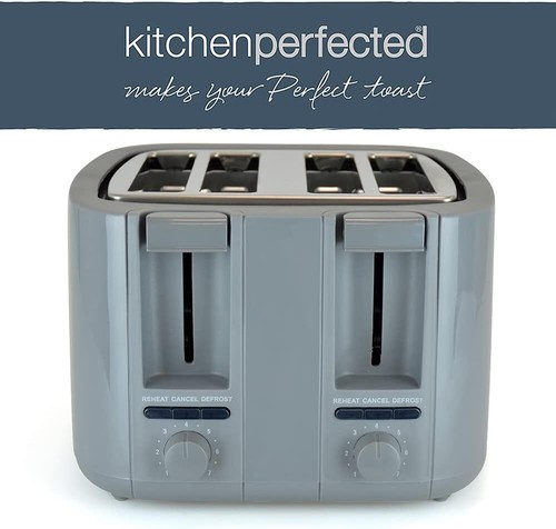 4 Slice Toaster Wide Slot Browning Defrost Reheat High Lift - Colour Choice - Picture 8 of 13