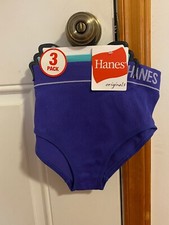 NEW WOMEN'S SIZE SMALL HANES ORIGINALS SEAMLESS RIB HI-LEG BIKINI UNDERWEAR 3-PK