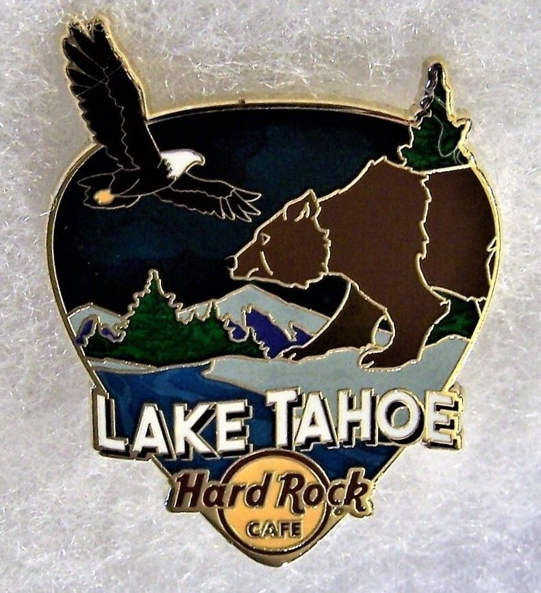 HARD ROCK CAFE LAKE TAHOE GREETINGS FROM GUITAR PICK SERIES PIN # 97288