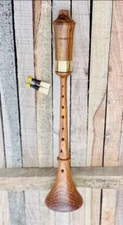 Rosewood RAUSCHPFEIFE Small A Handmade Medieval Shawm Instrument Two reeds Zurna