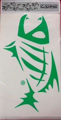 G. LOOMIS SKELETON BOAT STICKER  SET - GREEN