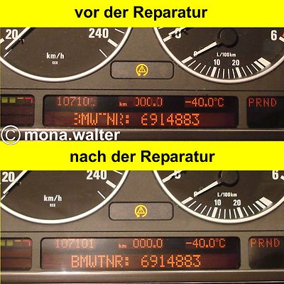 BMW PIXELFEHLER REPARATUR-ANLEITUNG TACHO E38 E39 E53 X5 M5