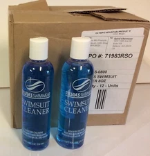 Case of 12 Custom Brand Swimsuit  Cleaner 12x 8FL OZ Restores Color Removes Odor