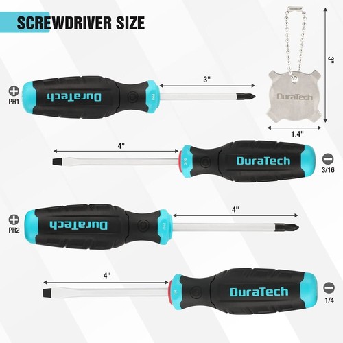 DURATECH 5PCS/ 8PCS/ 12PCS Screwdriver Set Alloy Steel with Storage Tray - Picture 3 of 35