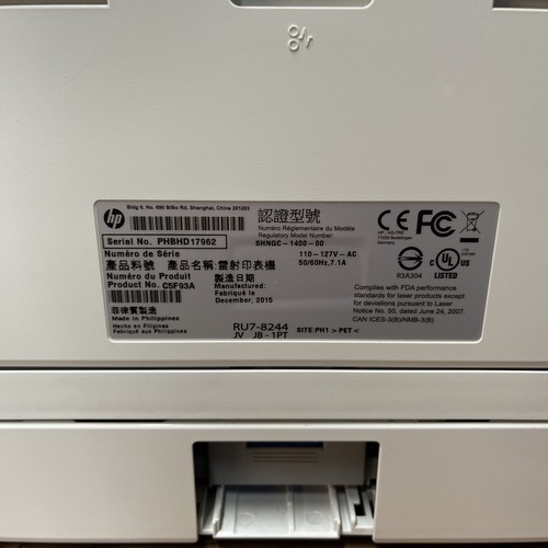 HP LaserJet Pro m402n Laser Printer C5F93A Page Count 7,190 Toner - Picture 10 of 12