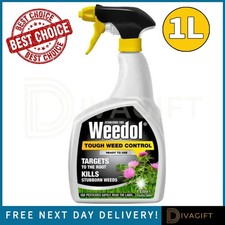 WEEDOL TOUGH WEED CONTROL WEEDKILLER SPRAY 1L READY TO USE TARGETS ROOTS NEW