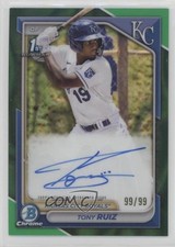 Tony Ruiz Bowman Chrome 2024 Green Refractor /99 Auto