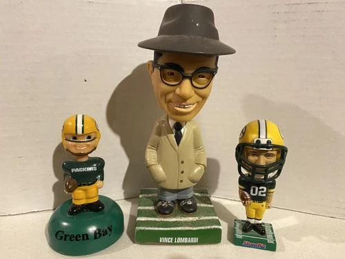 Lot of (3) NFL Green Bay Packers Bobbleheads!