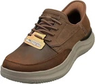 Skechers Shoes Men Slip Ins Brown Loafer Comfort Walk Memory Foam Leather 205211