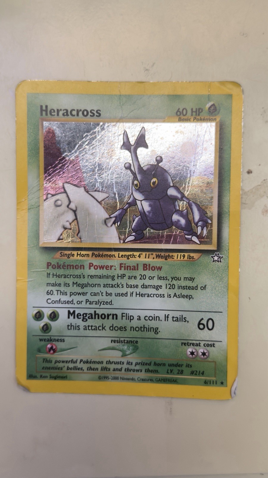 Heracross 6/111 Neo Genesis Holo
