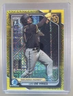Leo De Vries 2024 Bowman Chrome Yellow Mojo Refractor Mega Box 1st RC /75