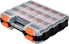 Small Parts Organizer, 34-Compartments Hardware Organizer Box, Double Side Stora