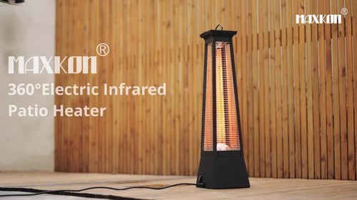 Maxkon Tower Infrared Heater 2000W Indoor 360° Instant Heating Outdoor Carbon - Video 1 of 1