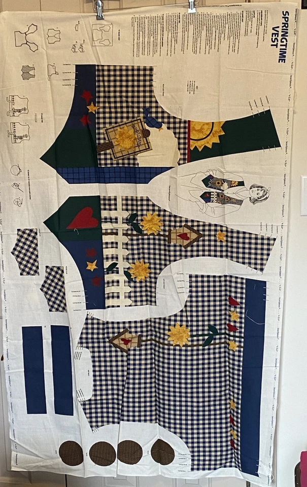 Dream Spinners VIP Springtime Vest Pattern Sunflowers & Birdhouses Uncut NEW NOS - Image 3 of 4