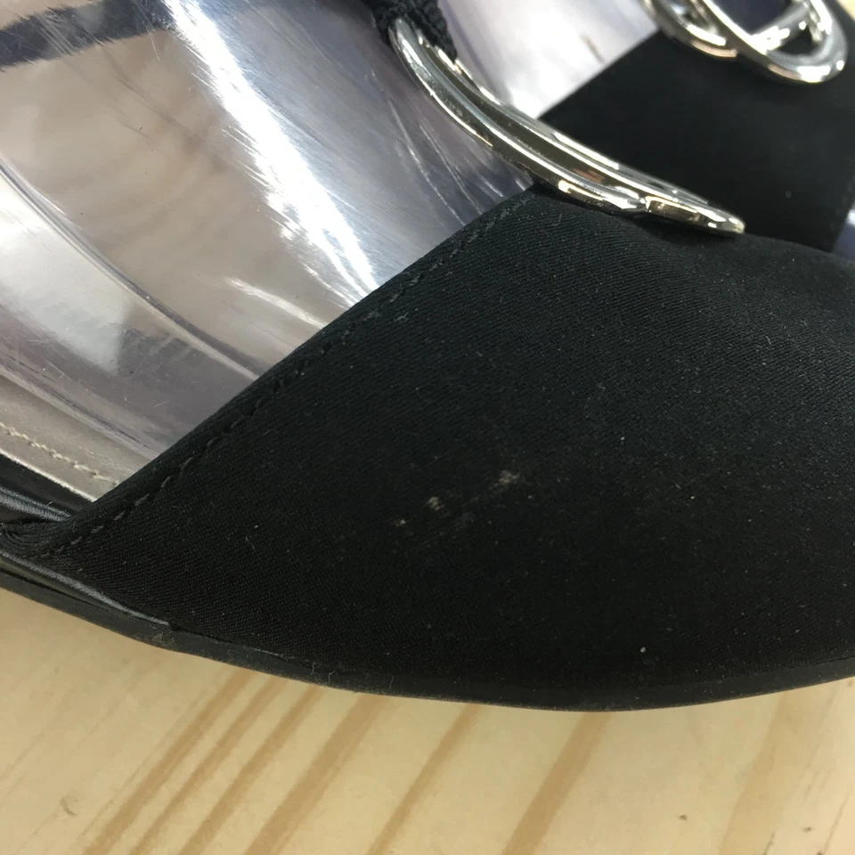 Impo Sandals Womens 6.5M Ricci Slip On Black Casual Comfort Peep Toe Wedge Heels - Image 4 of 4