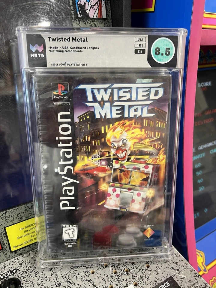PS1 1995 Twisted Metal Long Box Longbox Graduado WATA CIB 8.5 ¡Completo 9.4 Manual! Foto 4 de 4
