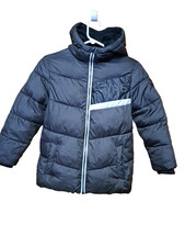 Michael Kors Boy's Black Front Zipper Long Sleeve Insulated Hood Puffer Jacket 7