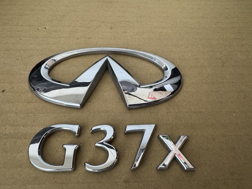 FREE SHIPPING OEM 2009-2013 Infiniti G37X Trunk Emblem Badge Set